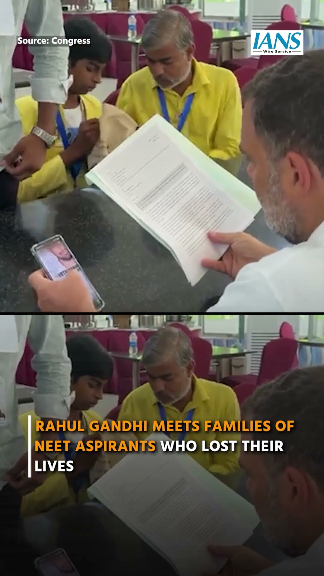 Rahul Gandhi Meets Families of NEET Aspirants Who Lost Their Lives