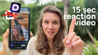 Make reaction videos on iPhone in 15 Seconds | Faster than CapCut