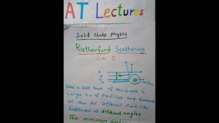 Rutherford's scattering Lec 2