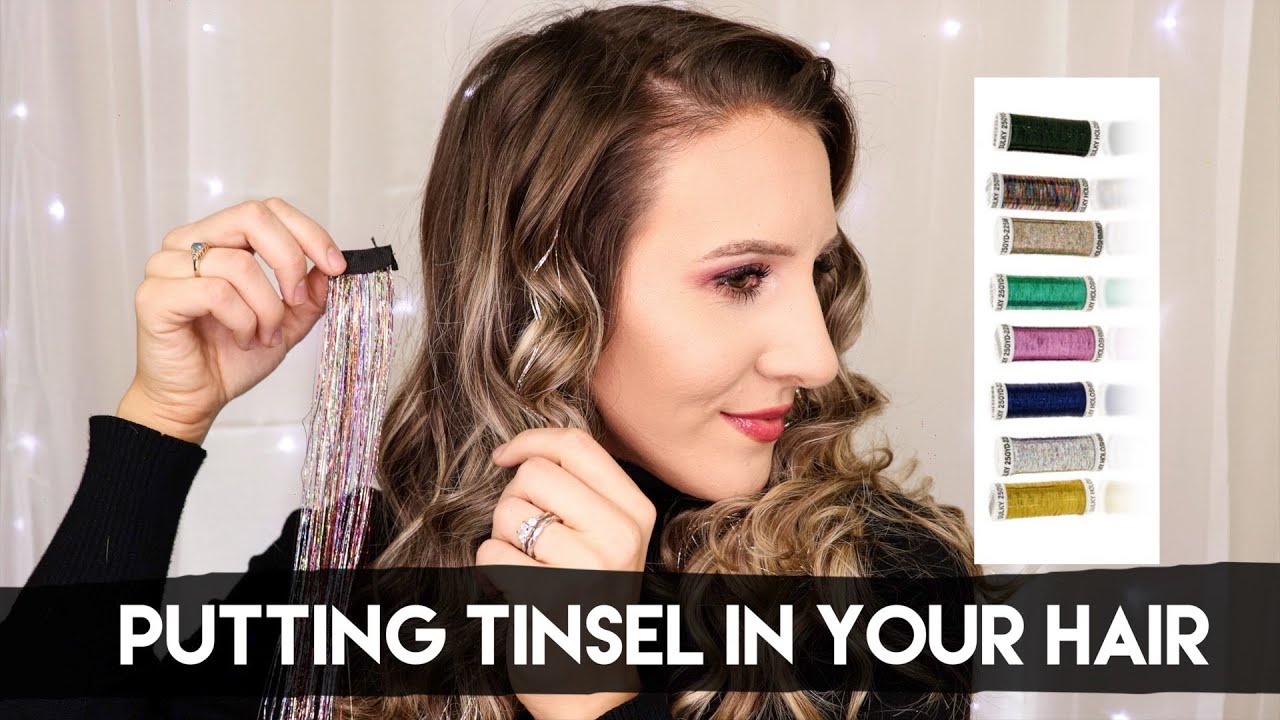 HOW TO PUT TINSEL IN YOUR HAIR | One of the most fun & easy hair  accessories that lasts for weeks - YouTube