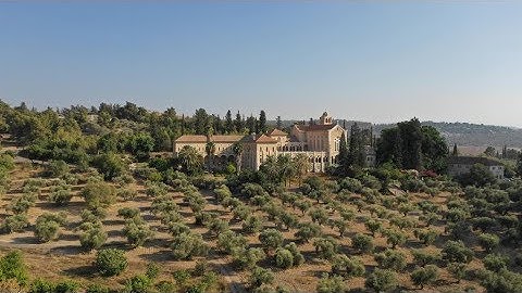 Amazing Aerial View of the Monastery of the Silent Monks in Israel in 4k - Drone  by Tal Hanoci