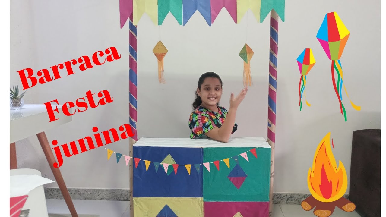 Barraquinha para festa junina como fazer essa barraca de papelão muito ...