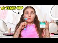 TRYING A 10 Year Old&#39;s Skin Care Routine *SHOCKING*