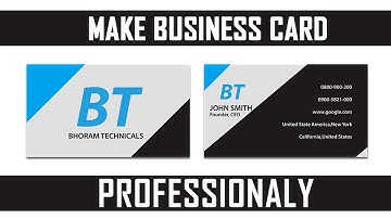 Business Card Design Professional | How to make Creative Visiting Card | Adobe Illustrator Tutorial