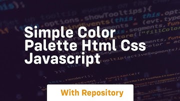 Simple color palette html css javascript
