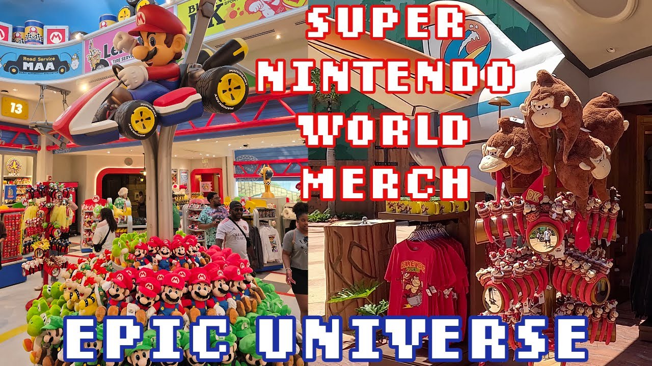 All The Stores In Super Nintendo World, Tons Of Merch Including Mario, Donkey Kong And More!