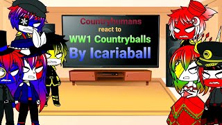 Countryhumans react to WW1 Countryballs by Icariaball