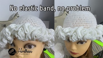 BEGINNERS Easy crochet ruffle hat tutorial + how to ADJUST size without elastic band  #tutorial #diy