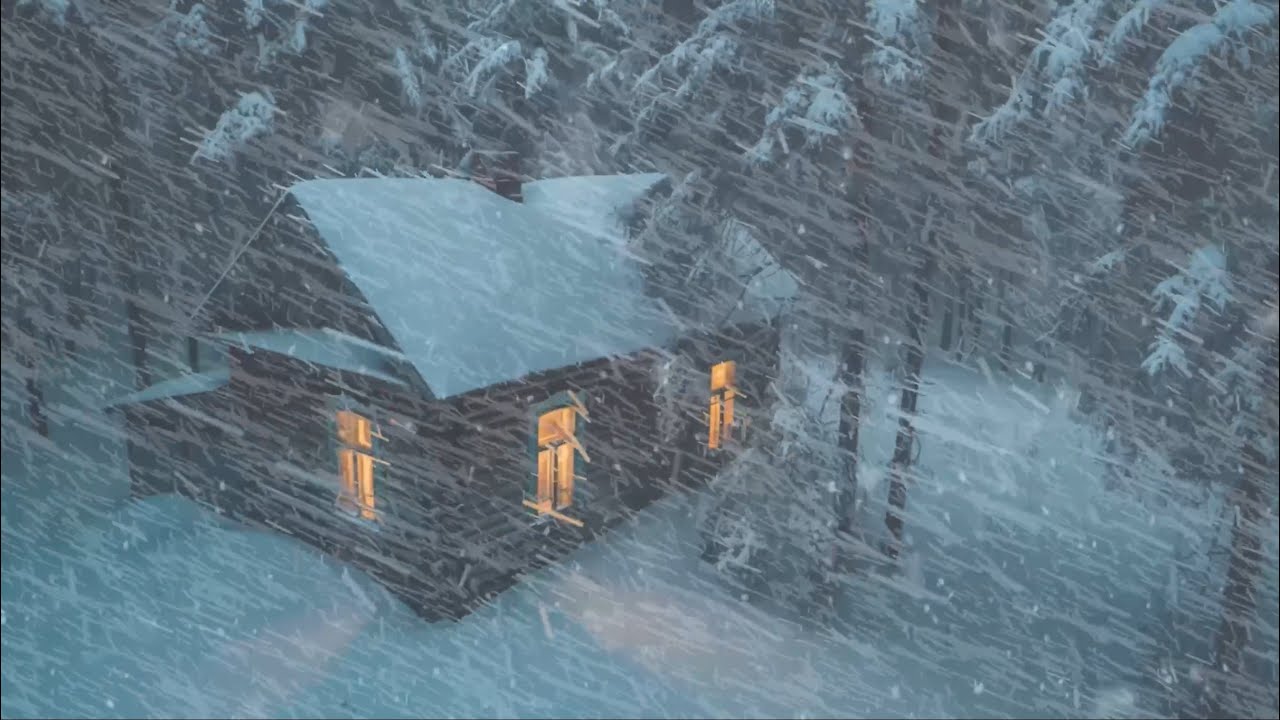 Heavy Blizzard at a Cozy Cabin | Snowstorm Ambience with Howling Wind ...