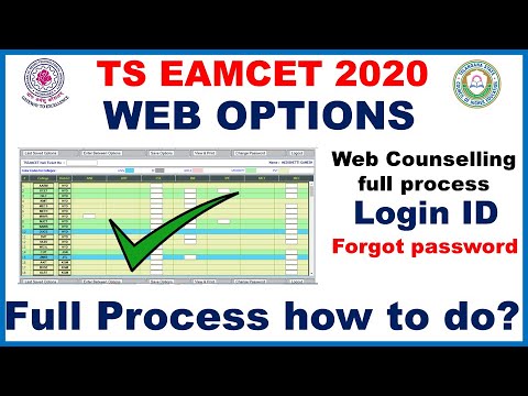 TS EAMCET 2020 COMPLETE process of web counselling | optiions entry | LOGIN ID | PASSWORD | EDUTalks