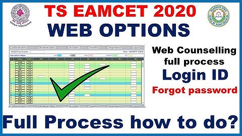 TS EAMCET 2020 COMPLETE process of web counselling | optiions entry | LOGIN ID | PASSWORD | EDUTalks