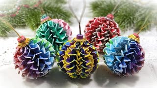 ЁЛОЧНЫЕ ШАРИКИ из фоамирана, Новогодние игрушки своими руками 🎄 diy christmas ornaments