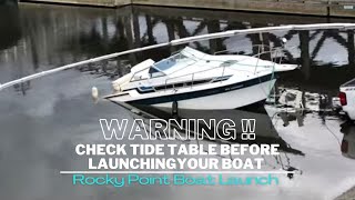 Check tide table before launching your boat