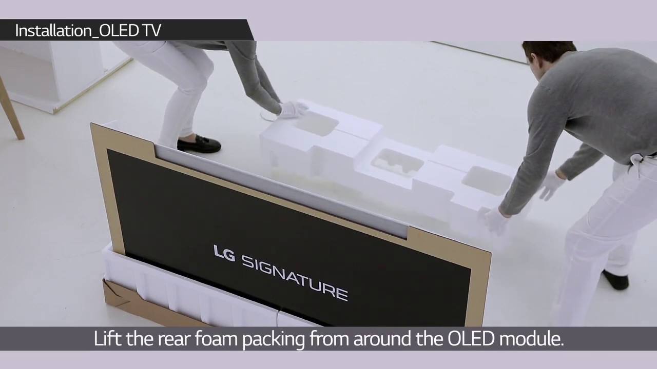 How to install LG SIGNATURE OLED TV W - YouTube