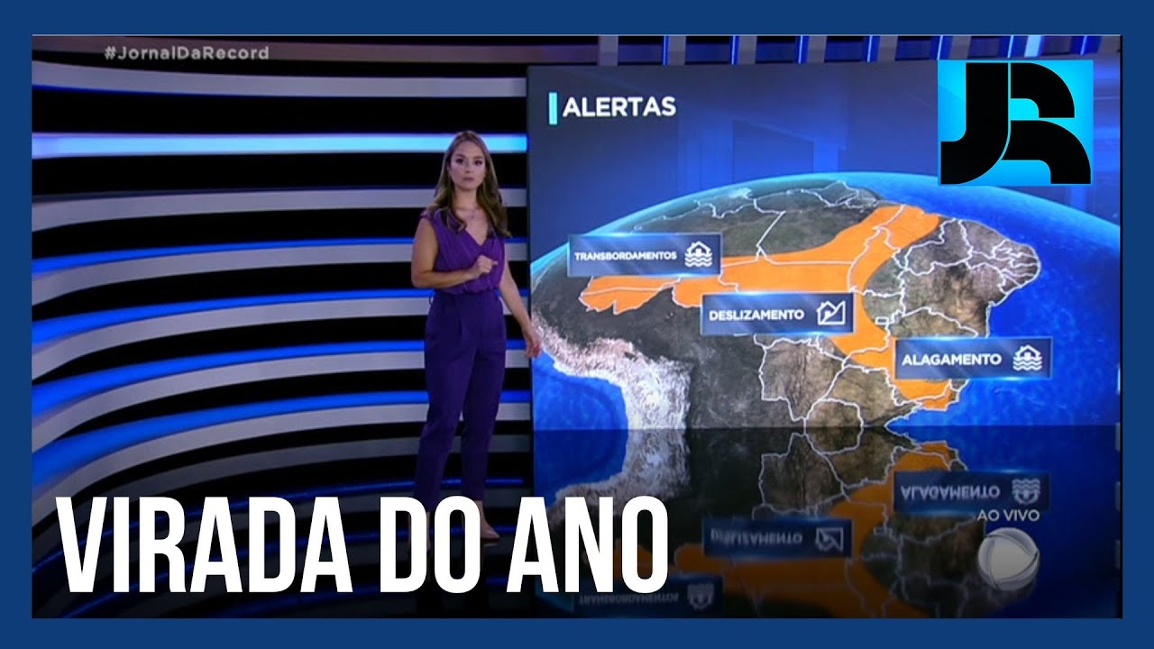 Veja a previsão do tempo para a noite da virada em todo o Brasil