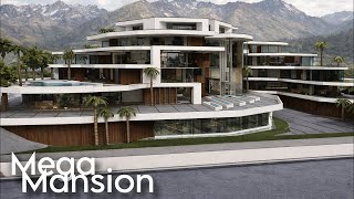 Bloxburg Mega Mansion Modern House House Build Roblox Part Three