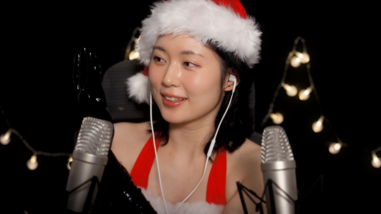 ASMR gloves | Santa whispering, Tapping, velvet, latex gloves, leather gloves, Satin gloves sounds