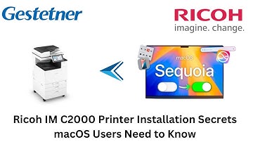 How to install Ricoh IM C2000 printer driver on macOS Sequoia.