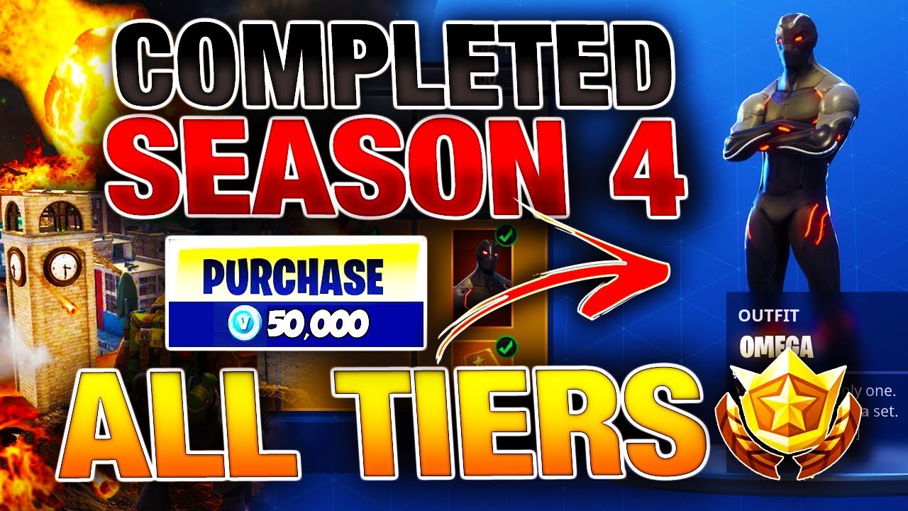 UNLOCKING/BUYING ALL NEW SEASON 4 FORTNITE ITEMS! 100 TIER BATTLE PASS NEW ITEM SHOWCASE! THE OMEGA!