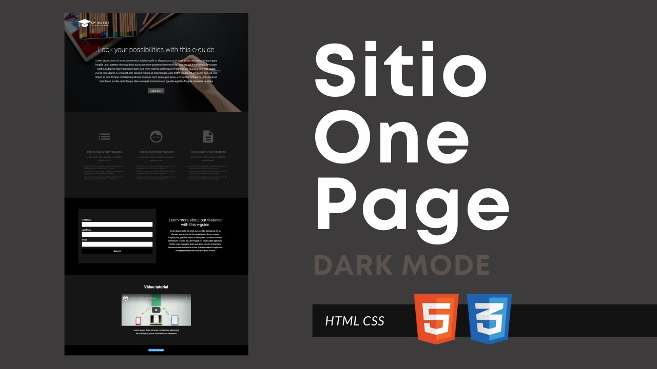 Simple Html Only Pageno Css Sitio Sencillo One Page Con HTML Y CSS (Flex) - YouTube