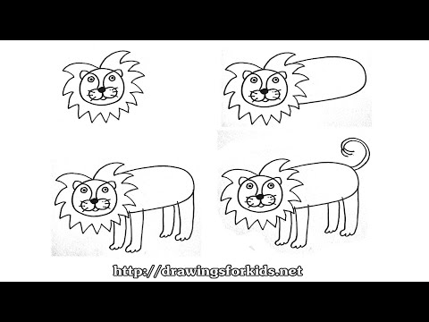 Draw a lion/How to draw a LION for kids - Hướng dẫn VẼ SƯ TỬ