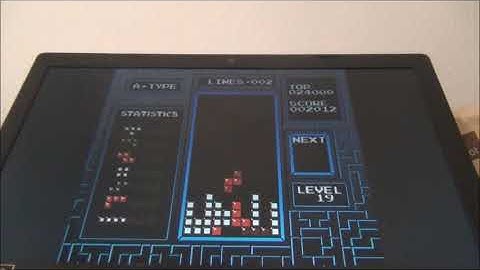 [NES Tetris] Tetris in Level 19 (No Next Box)