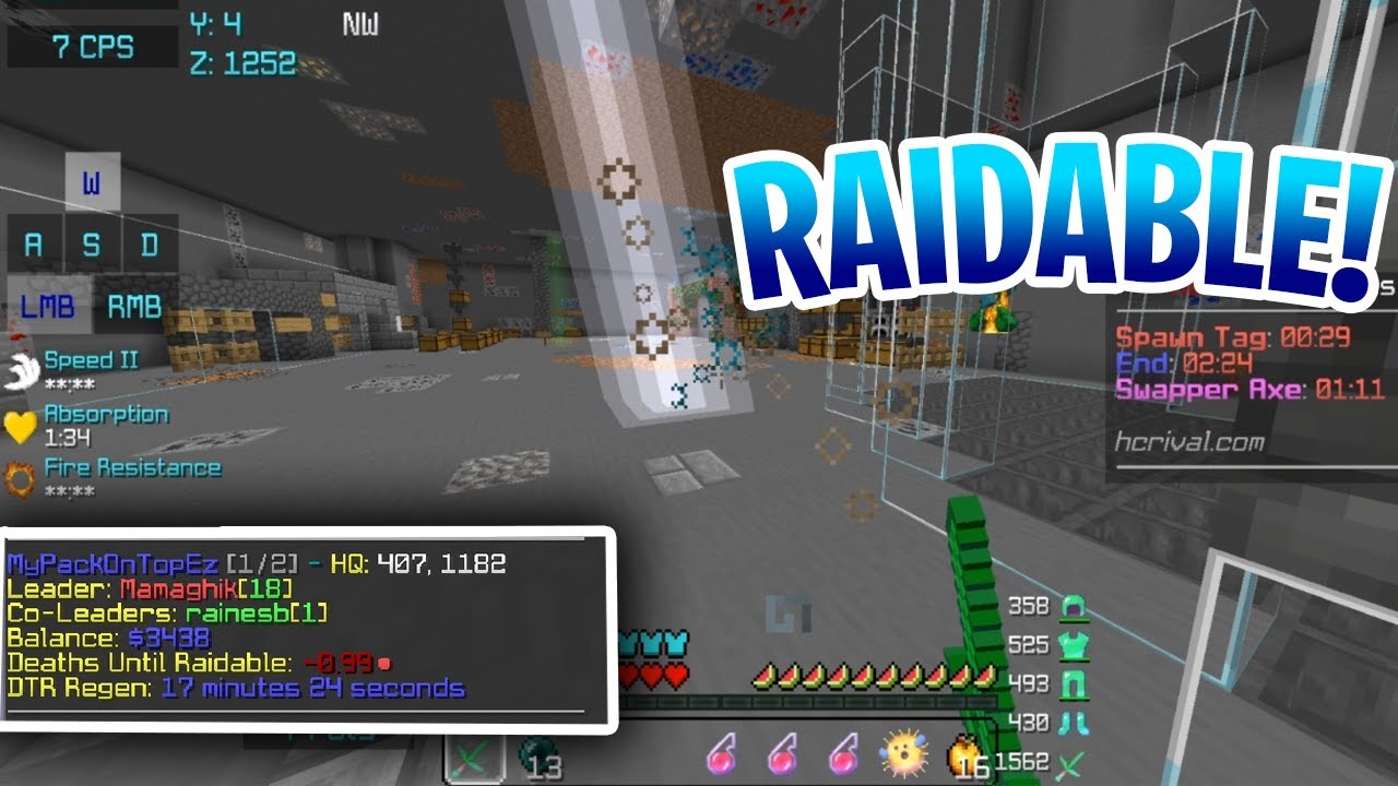 I Made My Friend Raidable! HCRival Minecraft Hcf