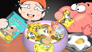 SpongeBob vs DONA Cereal Mukbang Animation!!!