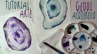 Tutorial ACQUERELLO: come dipingere i GEODI con la tecnica del sale by ART Tv