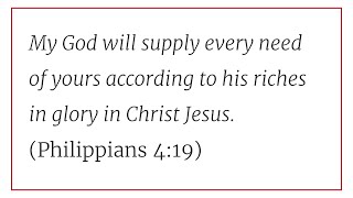 Solid Joys (September 14): God Will Supply All Your Needs // Devotional by John Piper