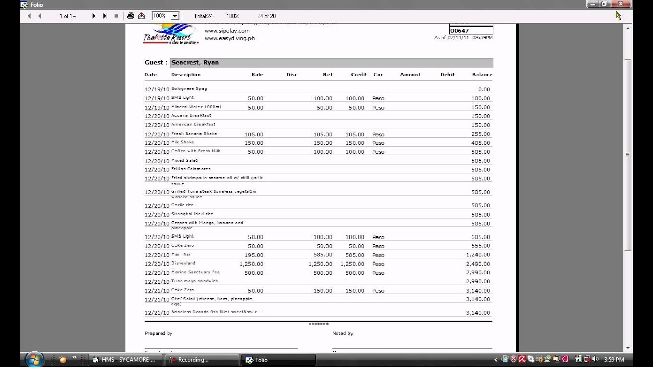 hotel billing software guest billing statement avi youtube billing statement software