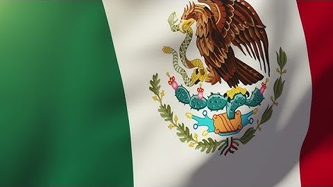 4K Mexico flag waving in the wind. Looping sun rises style. Animation loop Stock video
