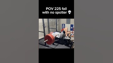 POV: 225 Bench Press FAIL #benchpress #225 #gymfails #shorts #gym #garagegym #fail
