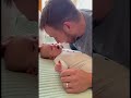 Baby trying to talk to daddy with those tiny little sounds🥹💕 my heart can’t handle this cuteness