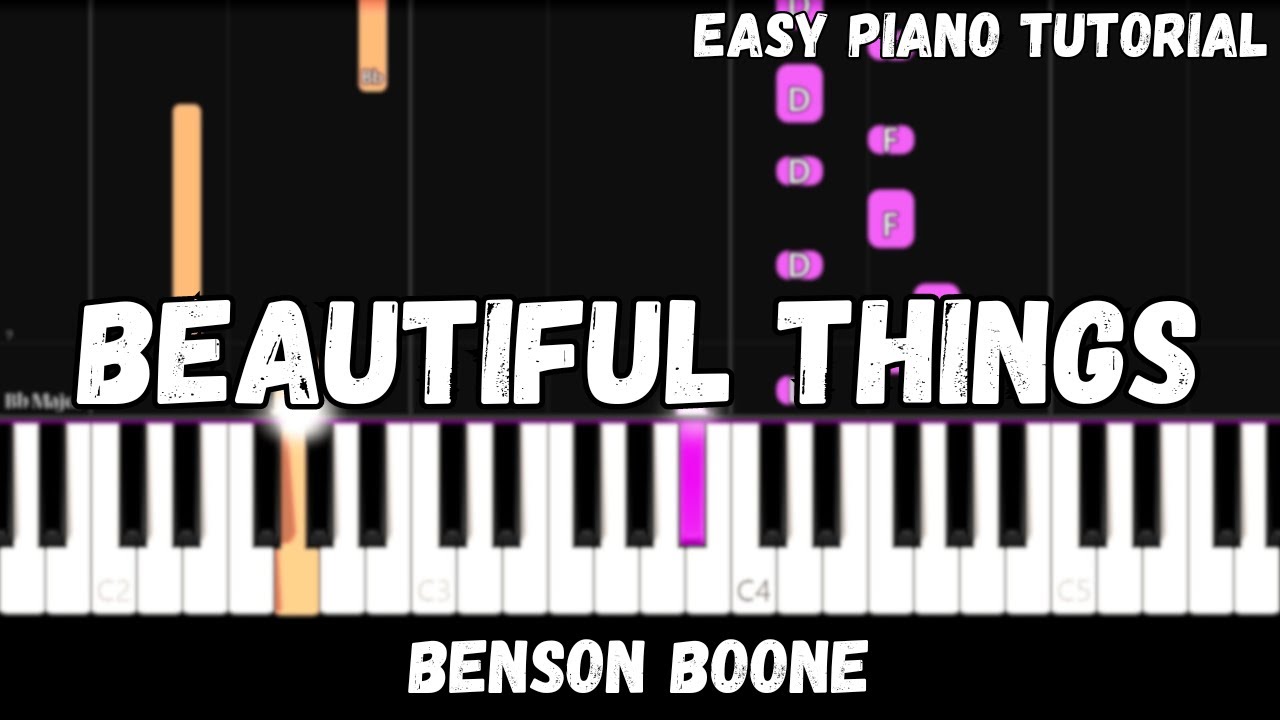 Benson Boone Beautiful Things Easy Piano Tutorial YouTube Benson Boone Beautiful Things Easy Piano Tutorial YouTube