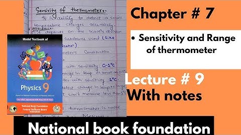 Sensitivity and range of thermometer | National Book Foundation