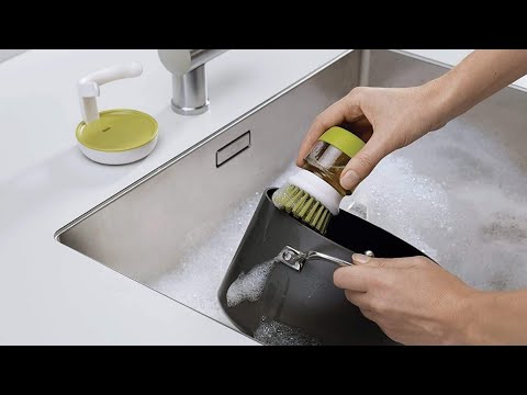 Dish Brush with Soap Dispenser,Palm Brush Storage Holder Set,Kitchen  Scrubber for Pan,Dishwand,Sink Clean and Vegetables