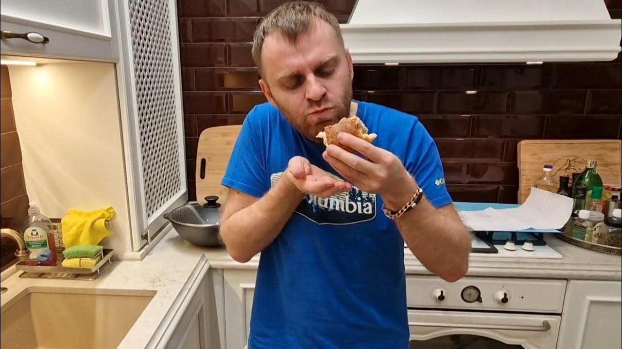 Наливной пирог просто супер курица с грибами