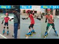 inline skating beginner  by saanchi  | 10 day only || inline skating hindi || inline skating Tricks