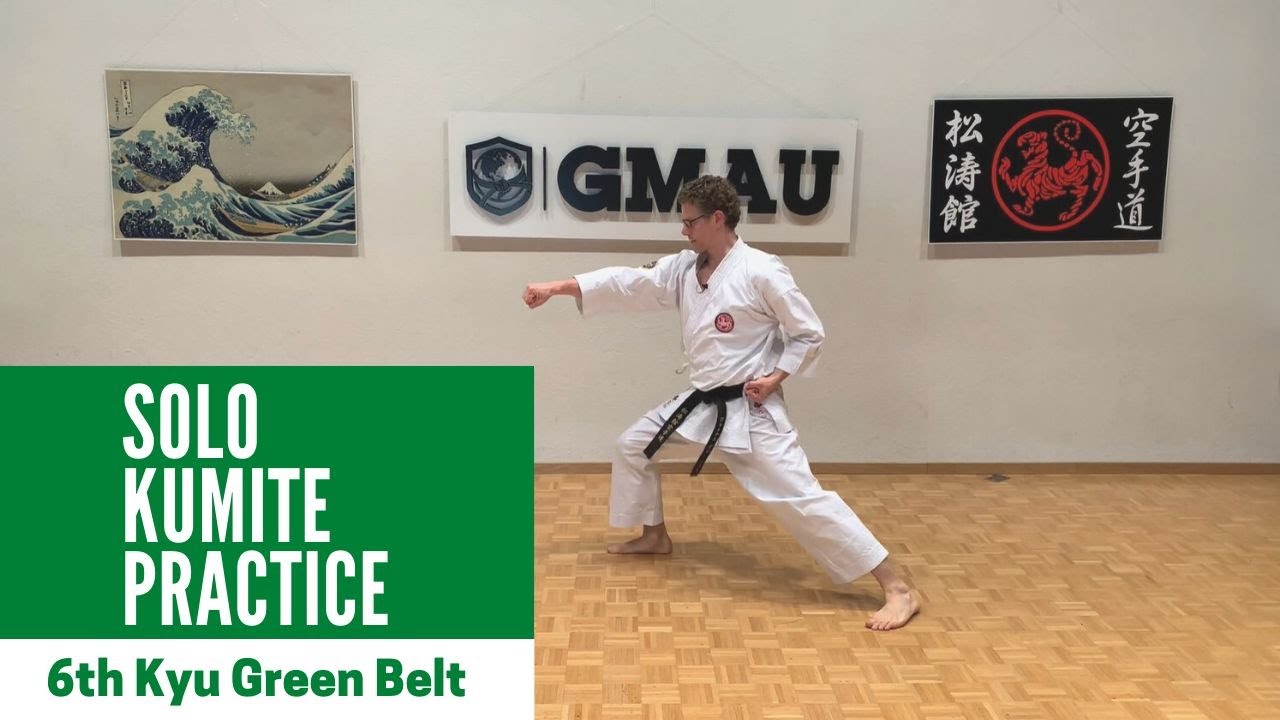 Shotokan Karate 6th Kyu Green Solo Kumite Class YouTube