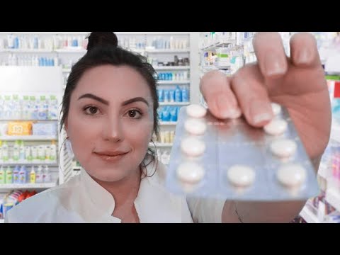 ASMR FARMACÊUTICA (plástico, digitação, tapping remédios e sussurros)
