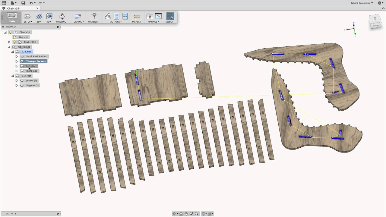 autodesk revit Fusion 360: ShopBot Chair