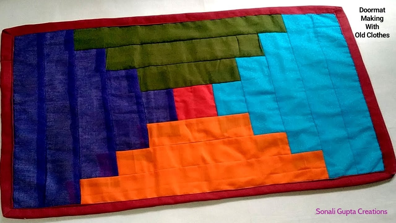 DIY Easy Doormat Making At Home/Doormat With Old Clothes/Paydan Banane