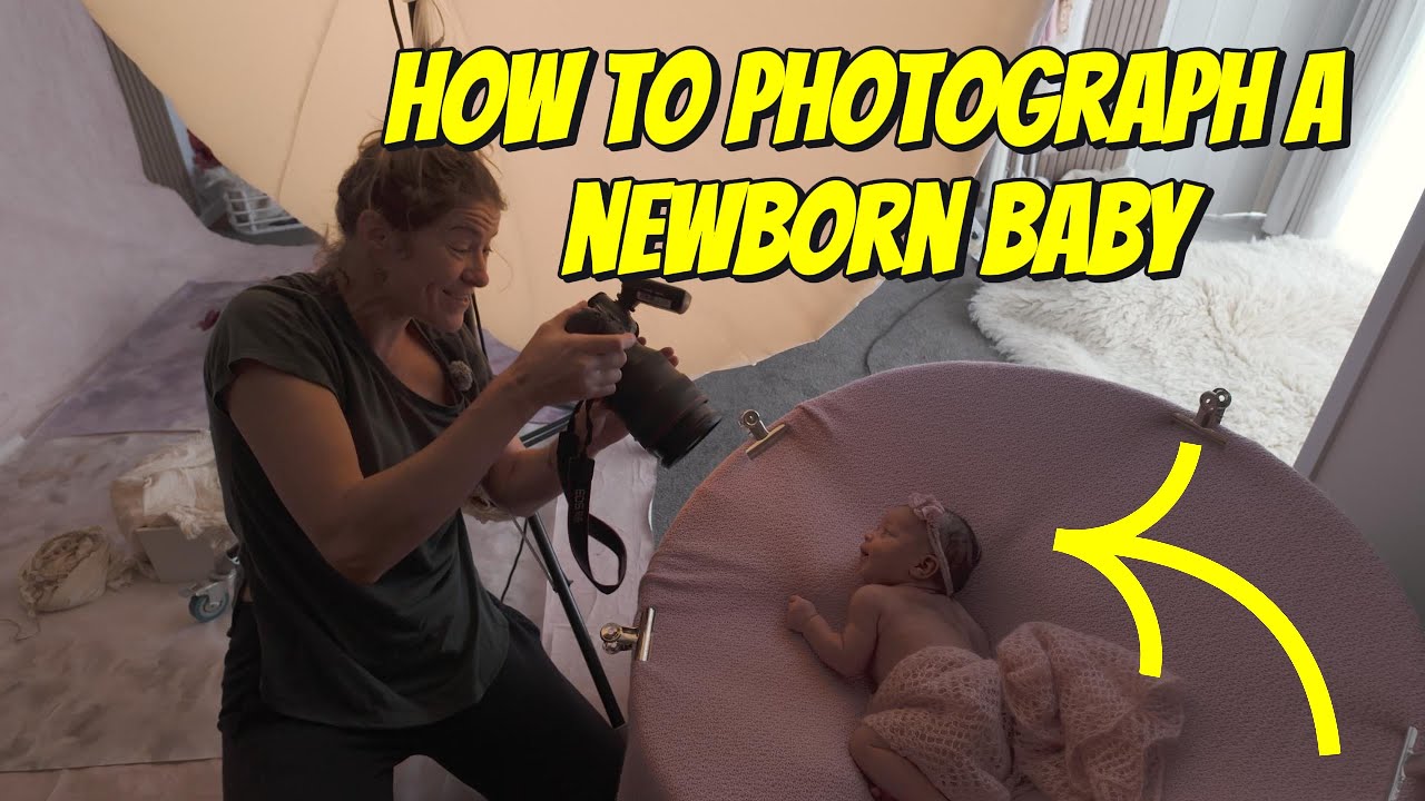 How to photograph a newborn baby, behind the scene video no editing ...