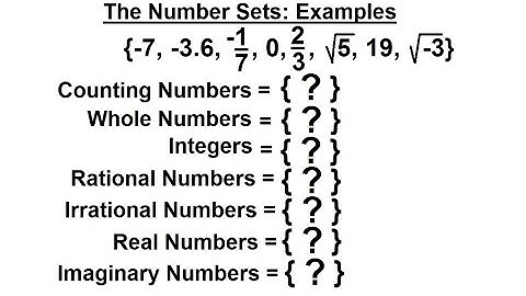 ALGEBRA & PRE-ALGEBRA REVIEW: Ch 1 (16 of 53) Number Sets: Examples