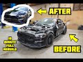 Rebuilding Wrecked 2019 Ford Mustang GT Rebuild in 10 Mins like THROTl