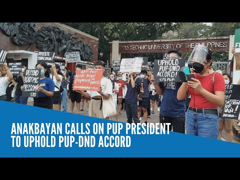 Anakbayan calls on PUP president to uphold PUP-DND accord