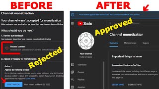 How to Appeal YouTube Monetization Rejected Reuse Video 2022 in English
