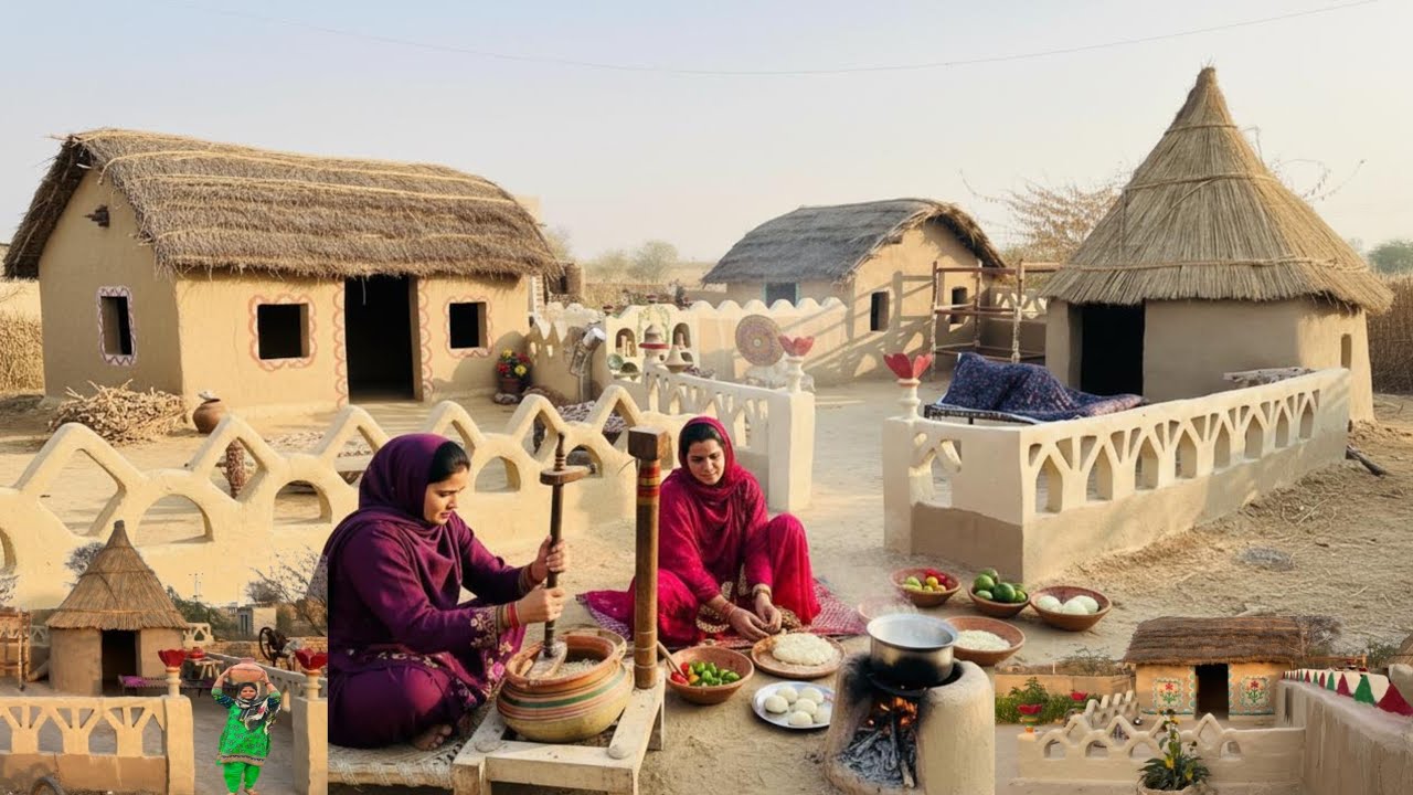 Ancient Desert Women Morning Routine | Traditional Desert Village Food | Village Life Pakistan