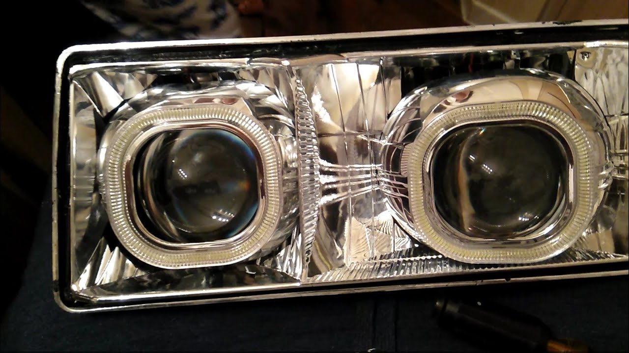 customel made 9496 impala Caprice headlight lens removal and projector repair YouTube